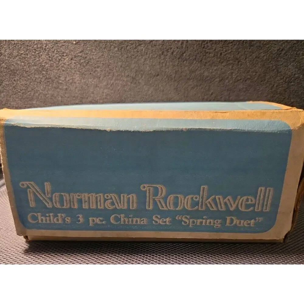 Norman Rockwell 3pc Child China Set 